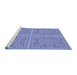 Sideview of Machine Washable Transitional Denim Blue Rug, wshpat3728blu