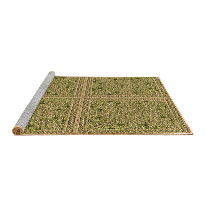 Sideview of Machine Washable Transitional Oak Brown Rug, wshpat3728brn
