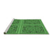 Sideview of Machine Washable Transitional Neon Green Rug, wshpat3729grn