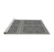 Sideview of Machine Washable Transitional Dark Gray Rug, wshpat3729gry