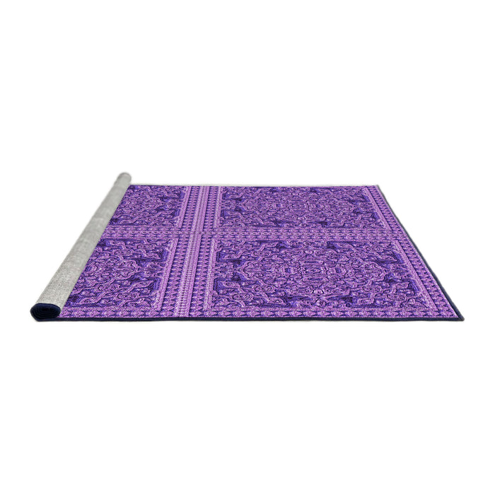 Sideview of Machine Washable Transitional Purple Rug, wshpat3729pur