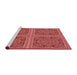 Sideview of Machine Washable Transitional Red Rug, wshpat3729rd