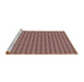 Sideview of Machine Washable Transitional Brown Sugar Brown Rug, wshpat373brn