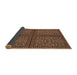 Thickness of Patterned Bronze Brown Rug, pat3730brn