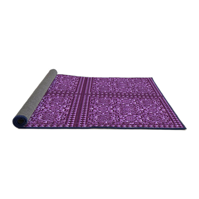 Thickness of Patterned Purple Rug, pat3730pur