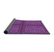 Thickness of Patterned Purple Rug, pat3730pur