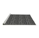 Sideview of Machine Washable Transitional Gray Rug, wshpat3731gry