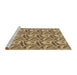 Sideview of Machine Washable Transitional Red Brown Rug, wshpat3732brn