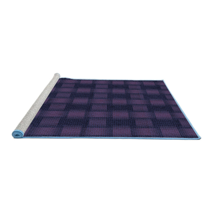 Sideview of Machine Washable Transitional Dark Slate Blue Purple Rug, wshpat3734blu
