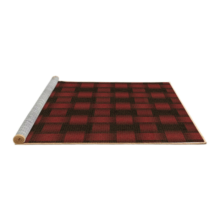 Sideview of Machine Washable Transitional Red Brown Rug, wshpat3734brn