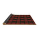 Thickness of Patterned Red Brown Rug, pat3734brn