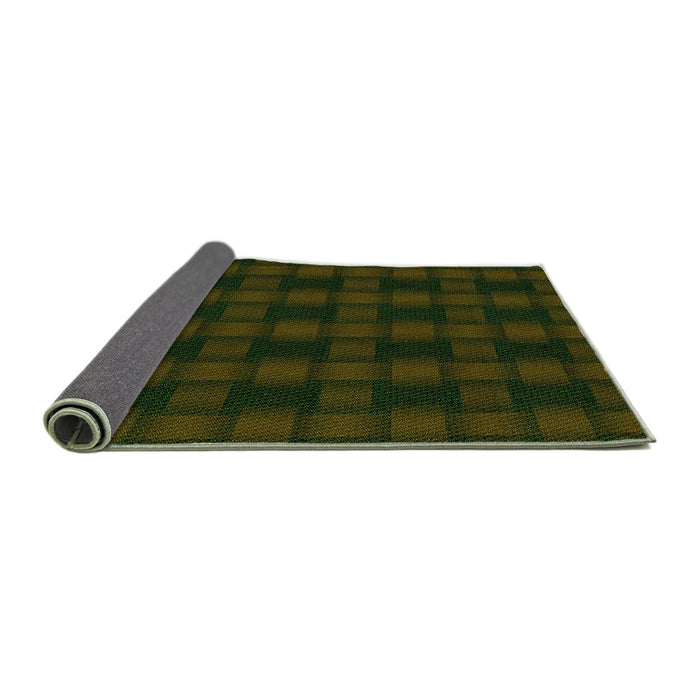 Thickness of Patterned Army Green Rug, pat3734grn