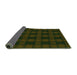 Thickness of Patterned Army Green Rug, pat3734grn