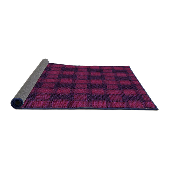 Thickness of Patterned Medium Violet Red Pink Rug, pat3734pur
