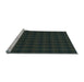 Sideview of Machine Washable Transitional Midnight Gray Rug, wshpat3736lblu