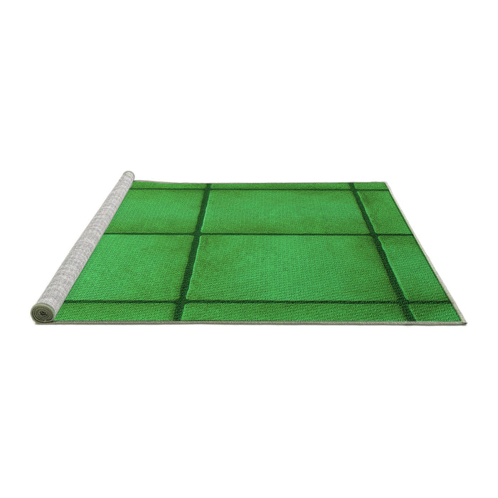 Sideview of Machine Washable Transitional Lime Green Rug, wshpat3737grn