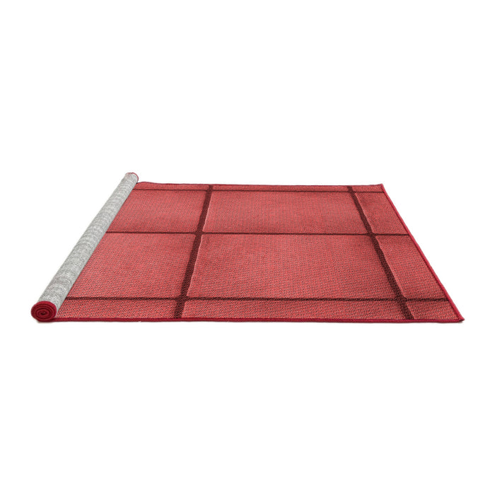 Sideview of Machine Washable Transitional Red Rug, wshpat3737rd