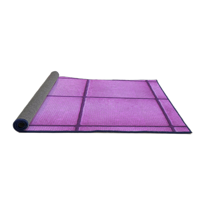 Thickness of Patterned Violet Purple Rug, pat3738pur