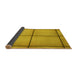 Thickness of Patterned Deep Yellow Rug, pat3738yw