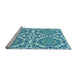 Sideview of Machine Washable Transitional Bright Navy Blue Rug, wshpat3739lblu