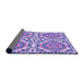 Thickness of Patterned Mauve Purple Rug, pat3739pur