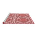 Sideview of Machine Washable Transitional Red Rug, wshpat3739rd