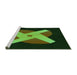 Sideview of Machine Washable Transitional Dark Lime Green Rug, wshpat374grn