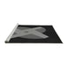 Sideview of Machine Washable Transitional Midnight Gray Rug, wshpat374gry