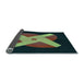 Thickness of Patterned Forest Green Rug, pat374lblu