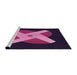 Sideview of Machine Washable Transitional Orchid Purple Rug, wshpat374pur