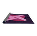 Thickness of Patterned Orchid Purple Rug, pat374pur