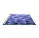 Sideview of Machine Washable Transitional Sky Blue Rug, wshpat3740blu