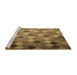 Sideview of Machine Washable Transitional Dark Bronze Brown Rug, wshpat3740brn