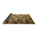 Thickness of Patterned Dark Bronze Brown Rug, pat3740brn
