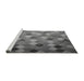 Sideview of Machine Washable Transitional Gunmetal Gray Rug, wshpat3740gry