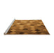 Sideview of Machine Washable Transitional Mahogany Brown Rug, wshpat3740org