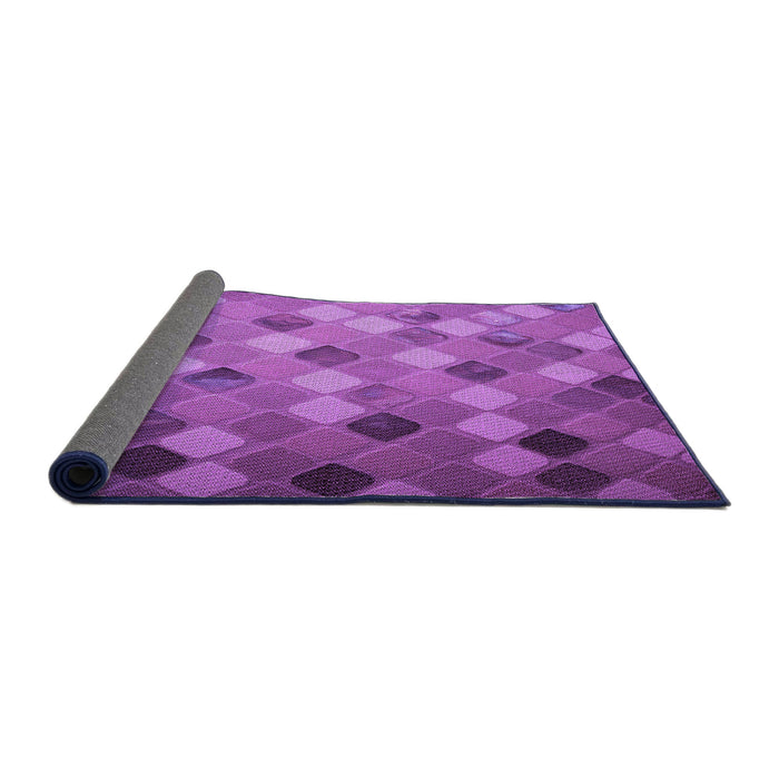 Thickness of Patterned Dark Orchid Purple Rug, pat3740pur