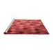 Sideview of Machine Washable Transitional Red Rug, wshpat3740rd