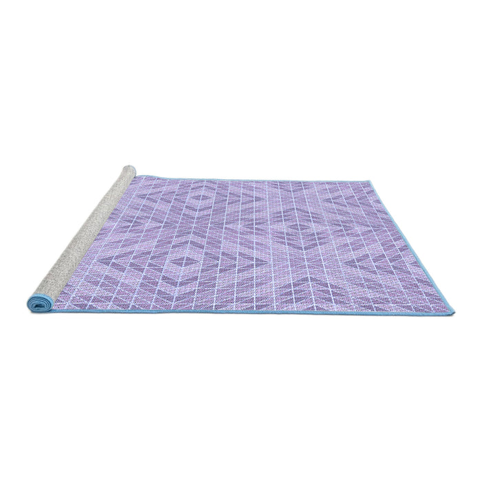 Sideview of Machine Washable Transitional Purple Rug, wshpat3741blu