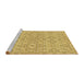 Sideview of Machine Washable Transitional Caramel Brown Rug, wshpat3741brn