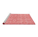 Sideview of Machine Washable Transitional Pastel Pink Rug, wshpat3741rd