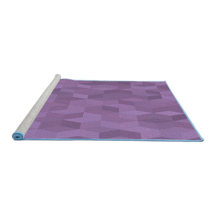 Sideview of Machine Washable Transitional French Lilac Purple Rug, wshpat3742blu