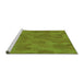 Sideview of Machine Washable Transitional Pistachio Green Rug, wshpat3742grn