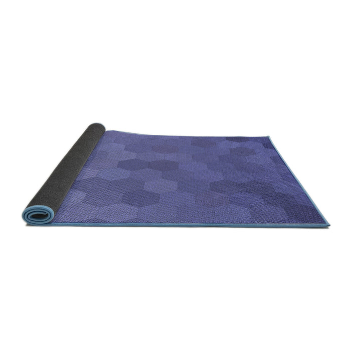 Thickness of Patterned Purple Rug, pat3743blu