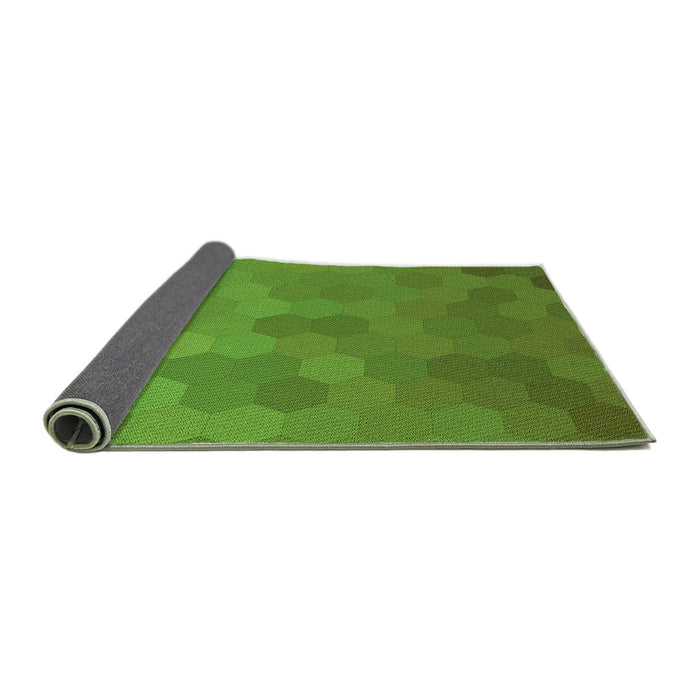 Thickness of Patterned Seaweed Green Rug, pat3743grn