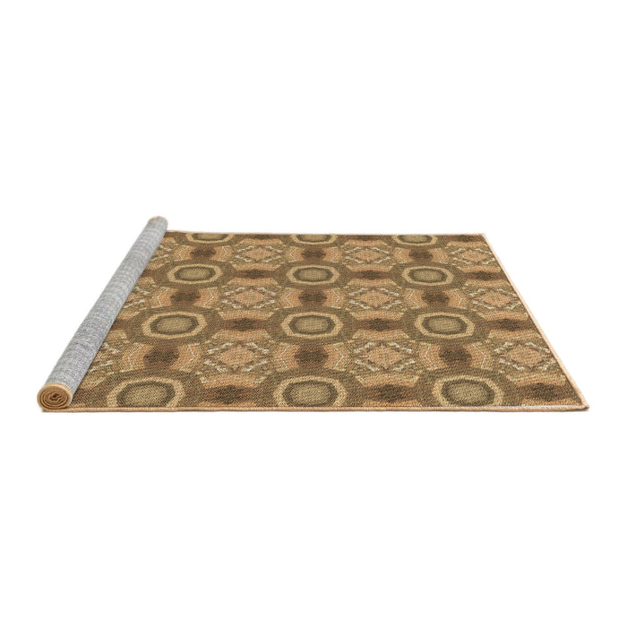 Sideview of Machine Washable Transitional Orange Rug, wshpat3744brn