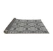 Thickness of Patterned Dark Gray Rug, pat3744gry