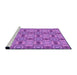 Sideview of Machine Washable Transitional Purple Rug, wshpat3744pur