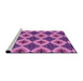 Sideview of Machine Washable Transitional Purple Rug, wshpat3746pur