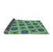 Thickness of Patterned Green Rug, pat3747lblu